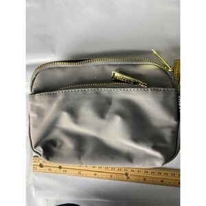ZORROZON Gold Zipper Gray Nylon Makeup Bag Cosmetic Pouch‎ Organizer